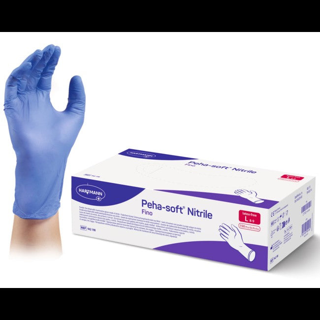 GUANTES PEHA SOFT HARTMANN nitrilo finos s/polvo L 150 ud