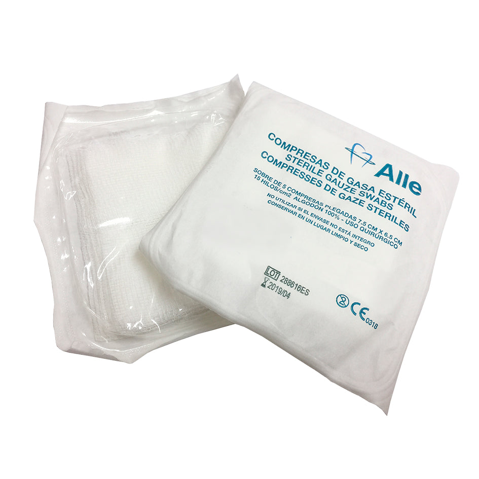 GASAS ALLE algodon esteriles 16x25cm 250 u