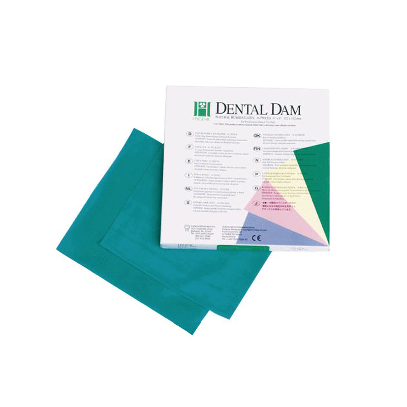 HYSOLATE LATEX DENTAL DAM mig verd (152x152 mm) 36 u