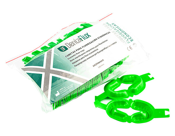 CUBETAS FLUOR DENTAFLUX dobles economicas medias 50 ud
