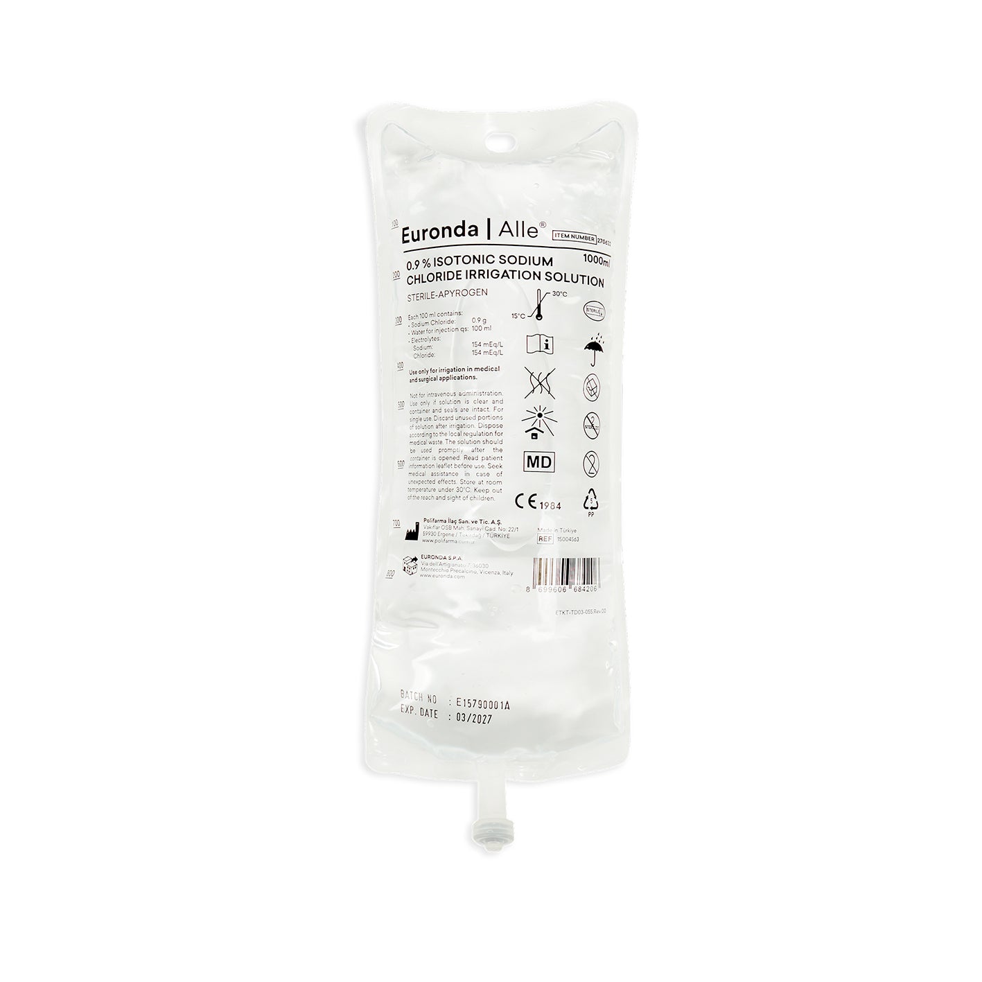 SUERO FISIOLOGICO ALLE 1 litro 10 ud