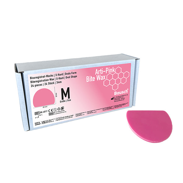 ARTI-PINK BAUSCH oval bite wax M 12 units