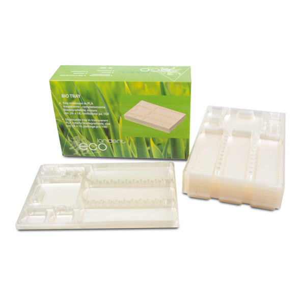 LARIDENT eco-biodegradable disposable trays, 100 units