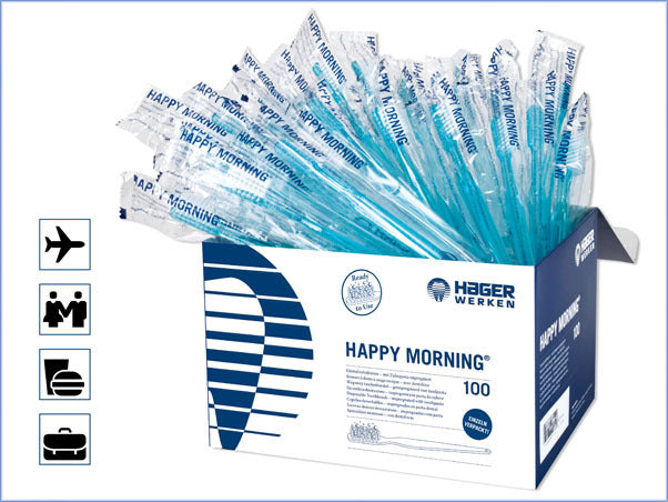 HAPPY MORNING cepillos c/pasta de dientes 100 ud