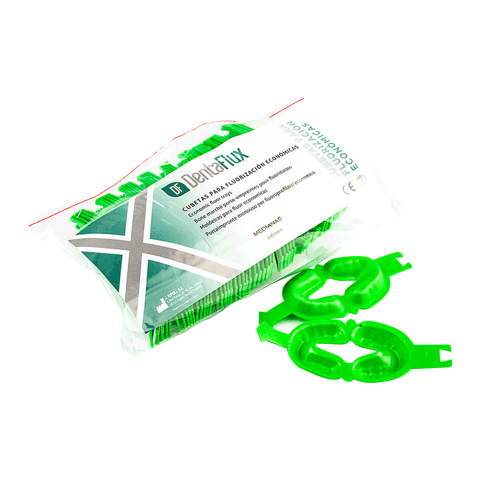 Large, economical double fluoride trays (50 units)