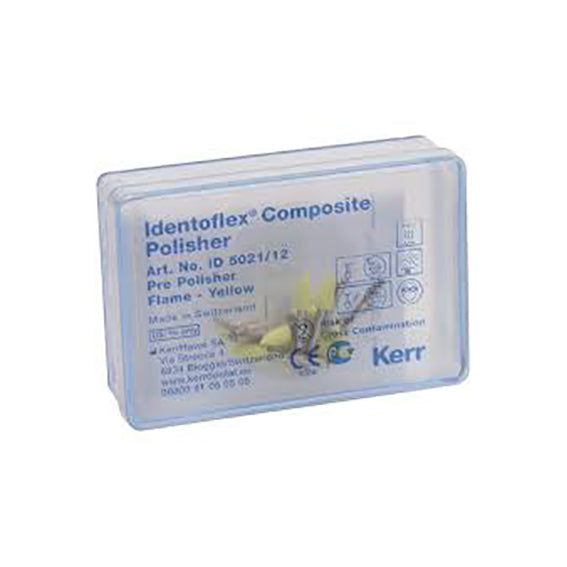 IDENTOFLEX pre-polished composite yellow flame 12 units
