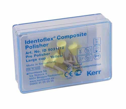 IDENTOFLEX pre-pulido composite amarillo copa grande 12 ud