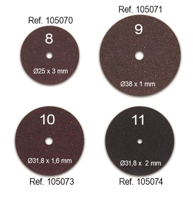 DISCOS MESTRA desbast Ø25 x 3 mm 100 u.
