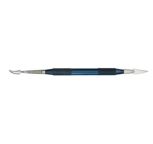 ESPÀTULA GREENSTEIN p/modelar ceràmica blava puntes (0,2mm)