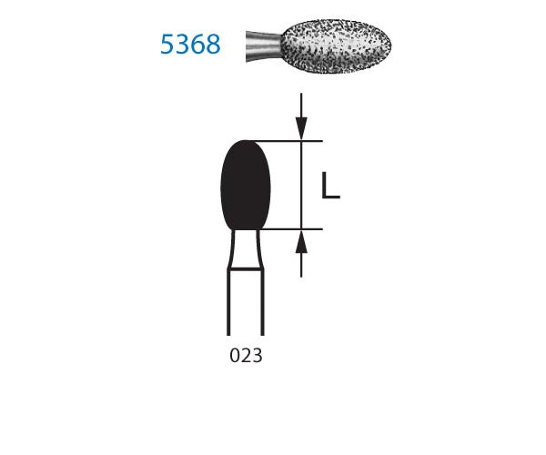 5379.314.023 KOMET STRAWBERRY DIAMOND EGG TURBINE ø 023 SUPER COARSE GRAIN 5 units