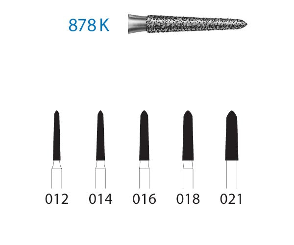 878K.314.018 KOMET MADUIXA DIAMANT TORPEDO CONICA TURBINA ø 018 GRA ESTANDAR 5 u.