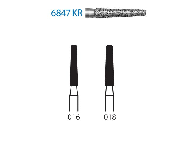 6847KR.314.018 KOMET MADUIXA DIAMANT CONICA VORA ARRODONIAT TURBINA ø 018 GRA GRUIXUT 5 u.