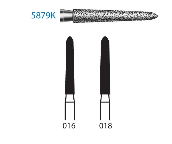 5879K.314.018 KOMET MADUIXA DIAMANT TORPEDO CONICA TURBINA ø 018 GRA SUPER GRUIXUT 5 u.