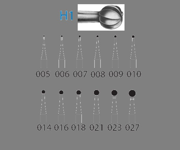 H1.204.027 KOMET TUNGSTEN BALL CONTRAANGLE ø 027 5 units