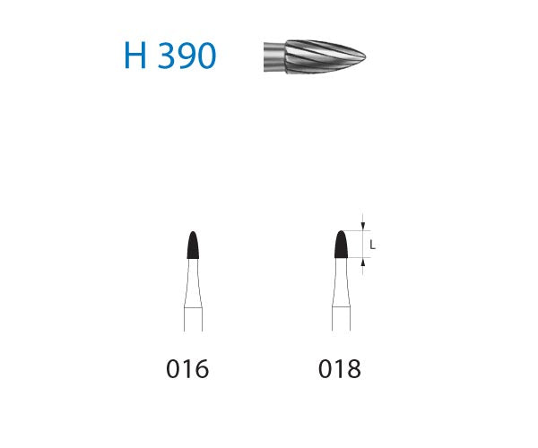 H390.204.016 KOMET MADUIXA C. TUNGSTÈ GRANADA CONTRAANGULO ø 016 5 u.