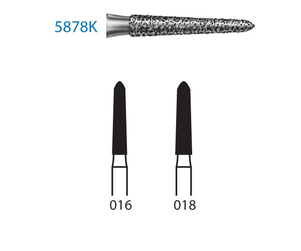 5878K.314.018 KOMET CONICAL TORPEDO DIAMOND TURBINE CUTTER ø 018 SUPER COARSE GRAIN 5 units