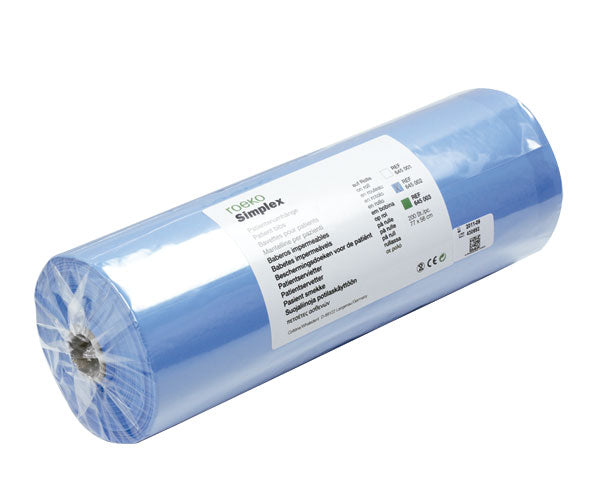 BABEROS ROEKO SIMPLEX azul rollo 200 ud