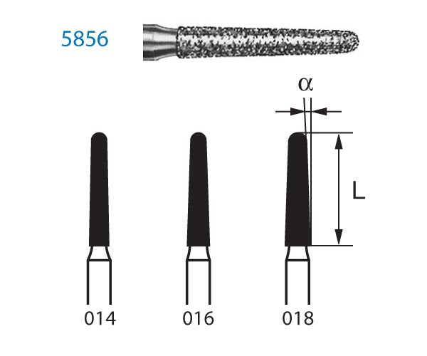 5856.314.016 KOMET ROUNDED CONICAL DIAMOND TURBINE CUTTER ø 016 SUPER COARSE GRAIN 5 units