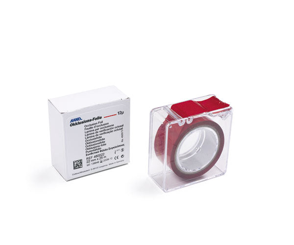 FULLA PLÀSTICA HANEL 12 µ 22 mm vermell/negre 25 mt