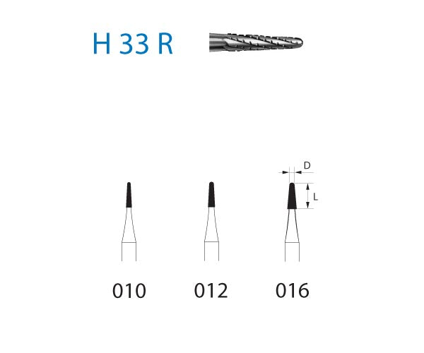 H33R.314.016 KOMET TUNGSTEN CONICAL ROUNDED TURBINE CUTTER ø 016 5 units