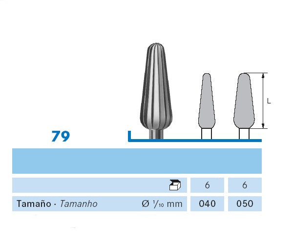 79.104.040 KOMET acero lab 6 ud