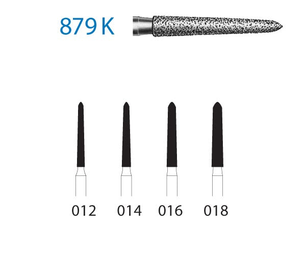 879K.314.014 KOMET MADUIXA DIAMANT TORPEDO CONICA TURBINA ø 014 GRA ESTANDAR 5 u.