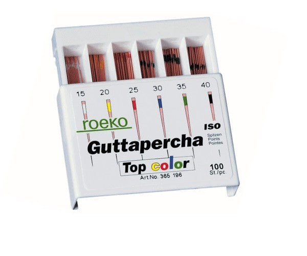 PUNTA GUTAPERCHA ROEKO TOP COLOR (45/80) 100 ud