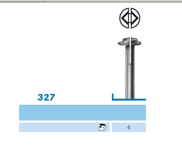 327.104 KOMET MANDRIL ACERO INOXIDABLE FORMA ESPECIAL PIEZA DE MANO - 6uds