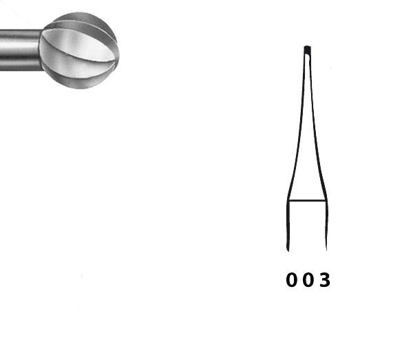 H71.104.003 KOMET FRESA C. TUNGSTENO REDONDA PIEZA DE MANO ø 003 - 5uds
