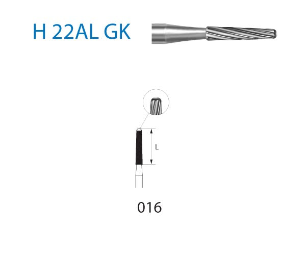 H22ALGK.314.016 KOMET C. TUNGSTEN CONICAL TURBINE CUTTER ø 016 5 pc.