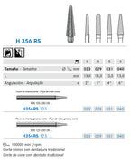 H356RS.103.031 KOMET FRESA C. TUNGSTENO CONICA REDONDEADA PIEZA DE MANO CORTO ø 031 - 1uds