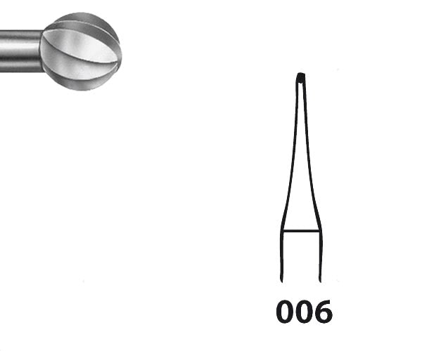 H71.104.006 KOMET ROUND TUNGSTEN BIT FOR HANDPIECE ø 006 - 5 units