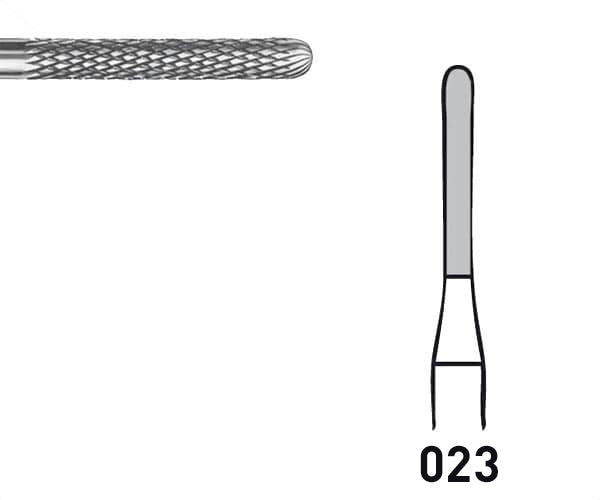 H364RE.103.023 KOMET TUNGSTEN CYLINDRICAL ROUNDED HANDPIECE CUTTER SHORT ø 023 - 1 unit