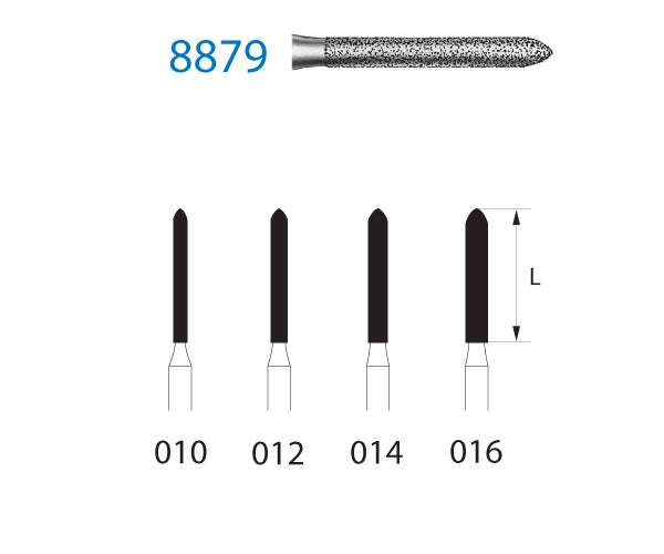 8879.314.016 KOMET TORPEDO TURBINE DIAMOND CUTTER ø 016 FINE GRAIN 5 pc.