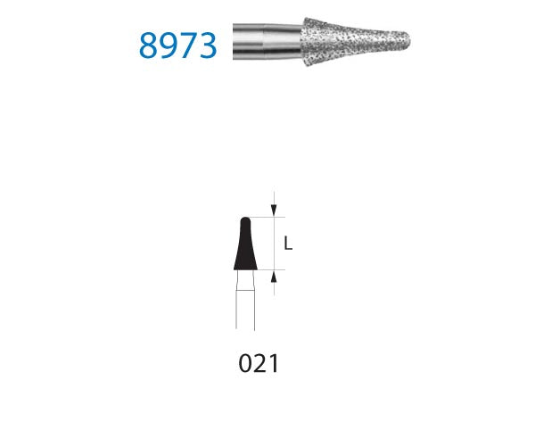 8973.314.021 KOMET MADUIXA DIAMANT FORMES ESPECIALS TURBINA ø 021 GRA FINO 5 u.