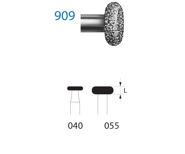 909.204.040 KOMET DIAMOND CUTTER CONTRA-ANGLE WHEEL ø 040 STANDARD GRAIN 5 units