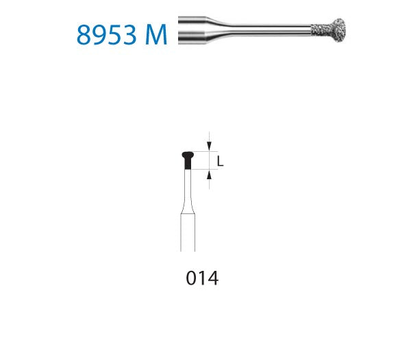 8953M.314.014 KOMET DIAMOND CUTTER SPECIAL SHAPES TURBINE ø 014 FINE GRAIN 5 units