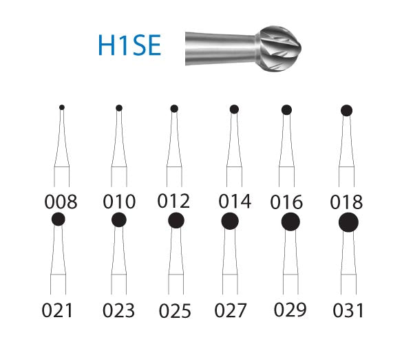 H1SE.204.025 KOMET C. TUNGSTEN BALL CONTRAANGLE BILL ø 025 5 pc.