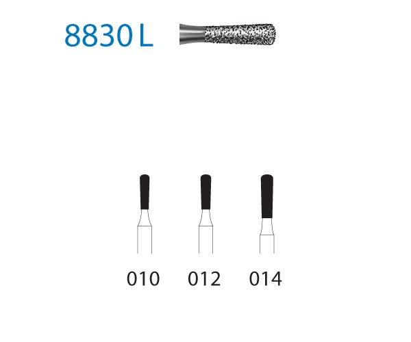 8830L.314.012  KOMET FRESA DIAMANTE PERA TURBINA ø 012 GRANO FINO 5 ud.