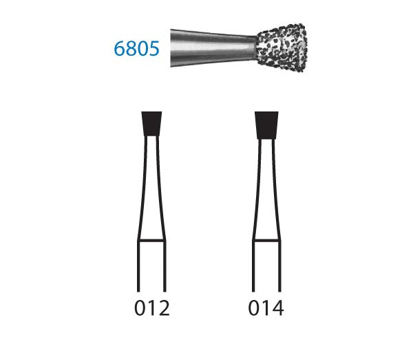 6805.314.014  KOMET FRESA DIAMANTE BOLA TURBINA ø 014 GRANO GRUESO 5 ud.