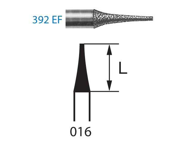 392EF.314.016 KOMET DIAMOND CUTTER SPECIAL SHAPES TURBINE ø 016 EXTRA FINE GRAIN 5 units