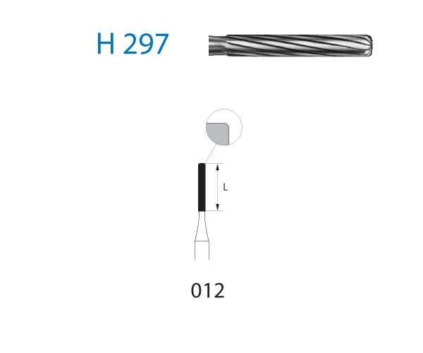 H297.314.012 KOMET MADUIXA C. TUNGSTÈ CILÍNDRICA VORA ARRODONIDA TURBINA ø 012 5 u.