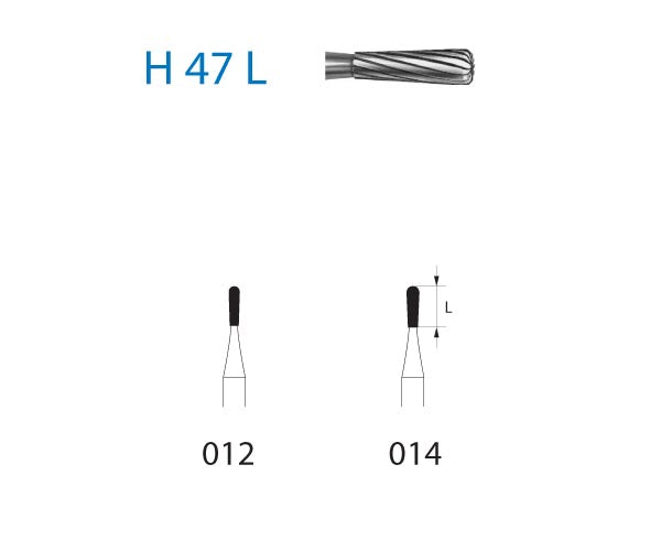 H47L.314.014 KOMET C. TUNGSTEN CUTTER TURBINE PEAR ø 014 5 pc.