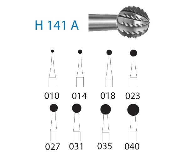 H141A.206.040  KOMET FRESA C. TUNGSTENO BOLA CONTRAANGULO XL ø 040  1 ud.
