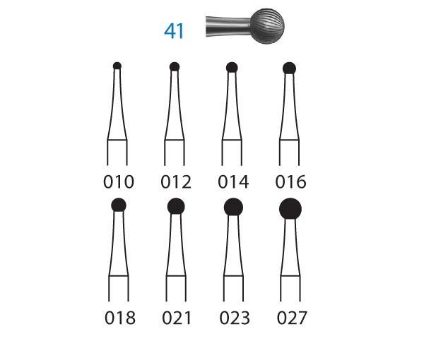 41.204.012  KOMET FRESA ACERO BOLA CONTRAANGULO ø 012  6 ud.