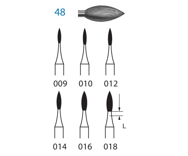 48.204.016  KOMET FRESA ACERO LLAMA CONTRAANGULO ø 016  6 ud.
