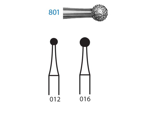 801.315.016 KOMET MADUIXA DIAMANT BOLA TURBINA LLARG ø 016 GRA ESTANDAR 5 u.