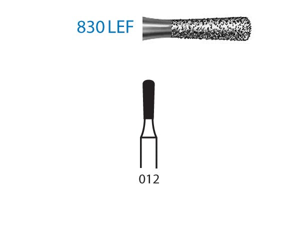 830LEF.314.012  KOMET FRESA DIAMANTE PERA TURBINA ø 012 GRANO EXTRA FINO 5 ud.