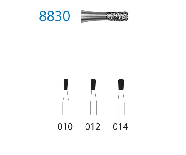 8830.314.012  KOMET FRESA DIAMANTE PERA TURBINA ø 012 GRANO FINO 5 ud.