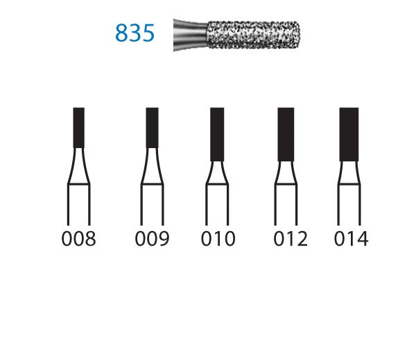 835.204.014 KOMET DIAMOND CYLINDRICAL CONTRA-ANGLE BURNER ø 014 STANDARD GRAIN 5 units